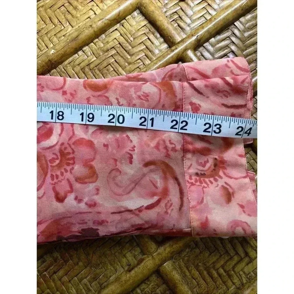 Vintage Ann Taylor sheer Pink Long sleeve silk button-up blouse size 8 - Picture 12 of 12